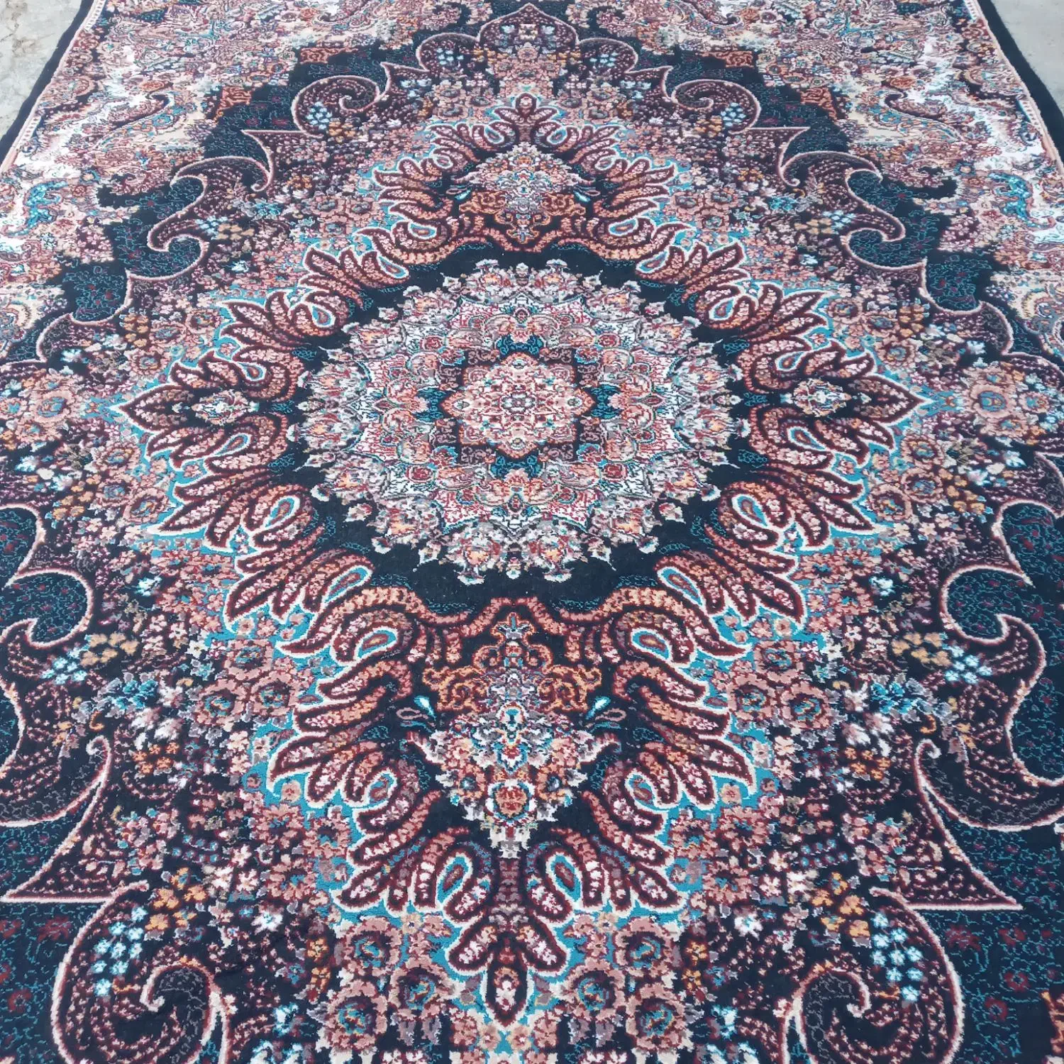 ۲ تخته ۶ متری سورمه ای|فرش|کرمانشاه, |دیوار