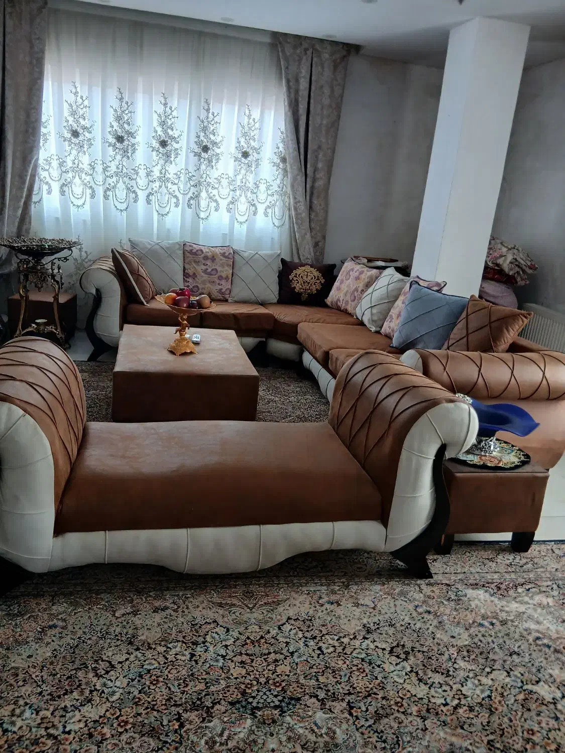 مبل ال ۹نفره عالی|مبلمان خانگی و میز عسلی|رشت, نظری|دیوار