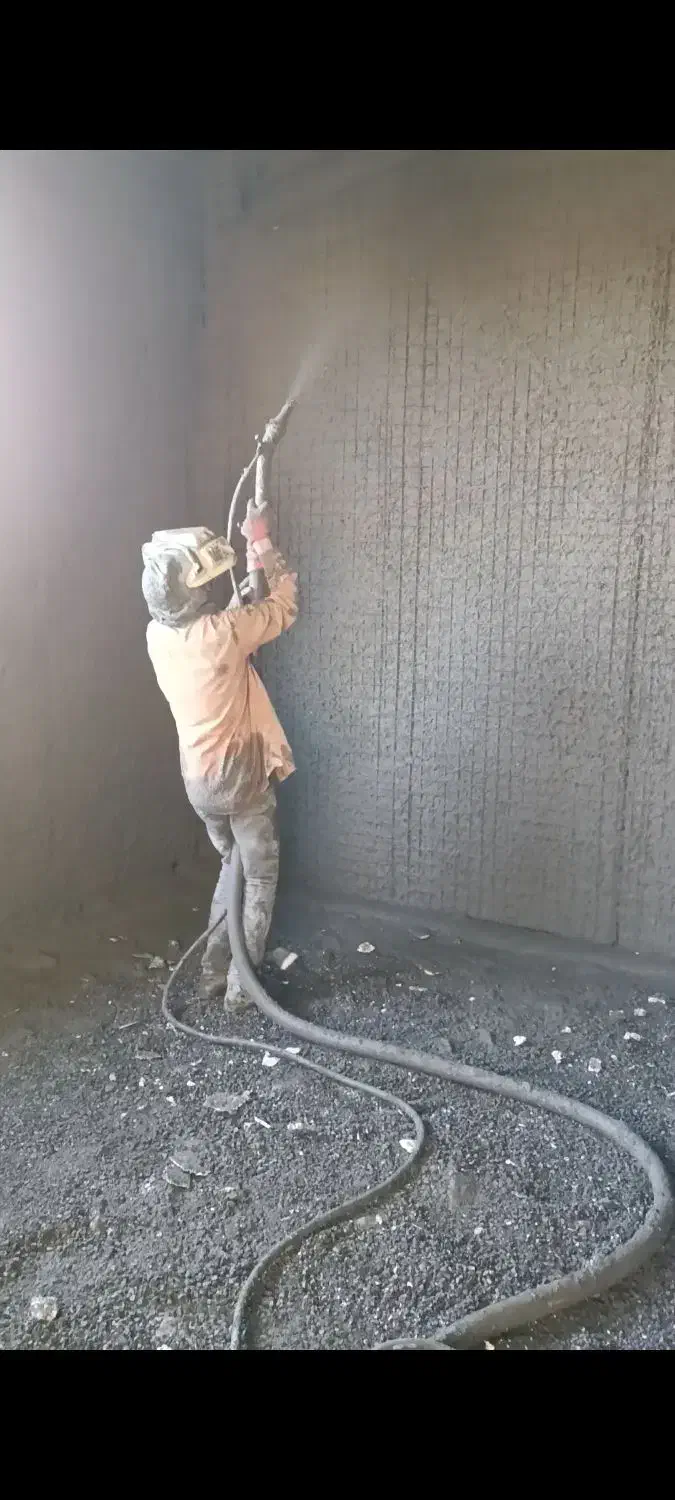 شاتکریت سیمانکاری با دستگاه سیمانکار سیمان کاری|خدمات پیشه و مهارت|نورآباد, |دیوار