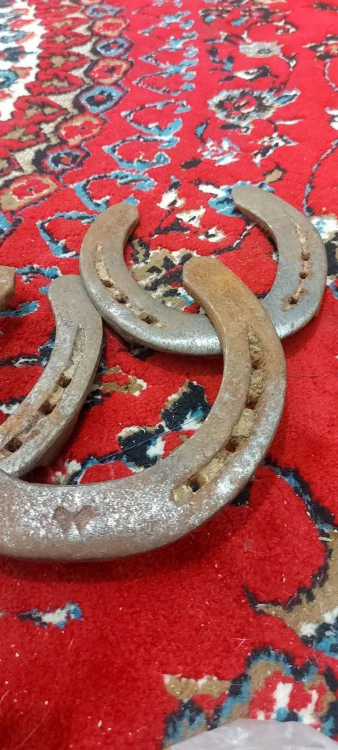 دوعدد نعل اسب پاخورده قدیمی فروشی|کلکسیون اشیاء عتیقه|رفسنجان, |دیوار