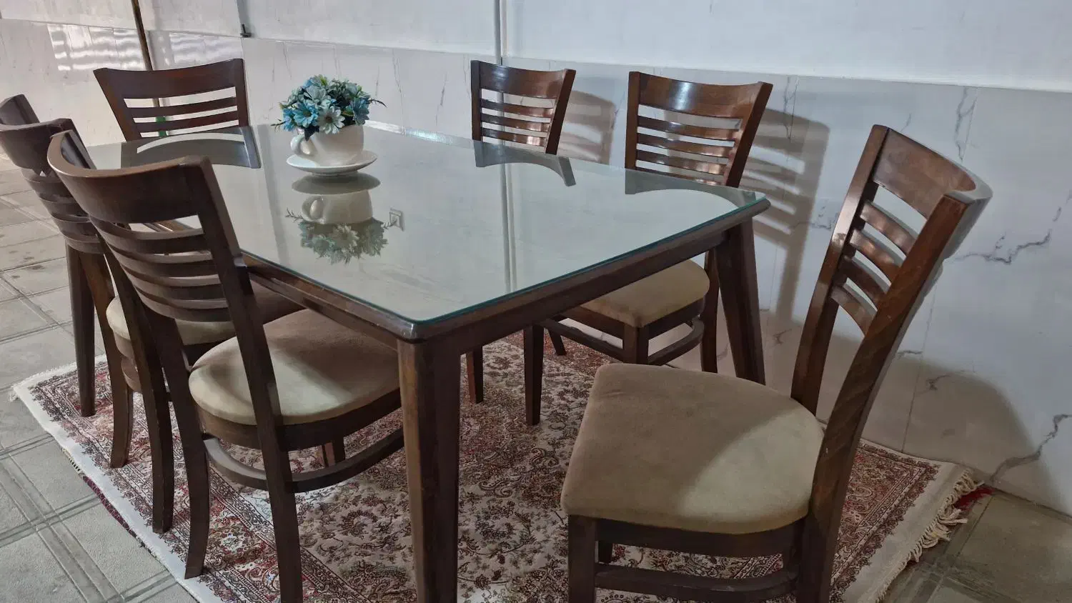 میز غذا خوری ۶ نفره|میز و صندلی غذاخوری|بروجرد, |دیوار
