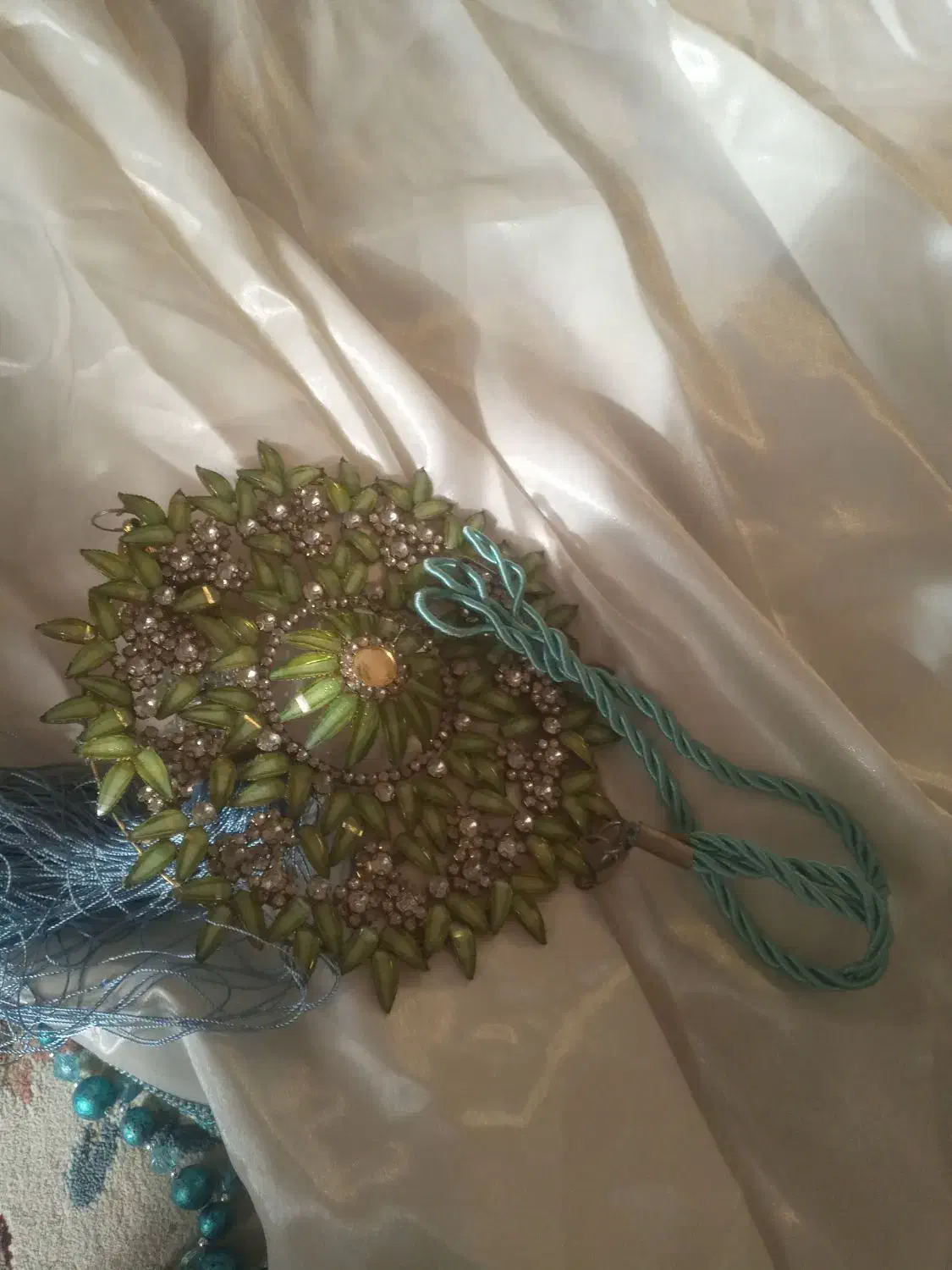 ۲والان ساتن شاین دار با آویز پرده فقط به قیمت ۷۵۰|پرده، رانر، رومیزی|اسلامشهر, شهرک واوان|دیوار