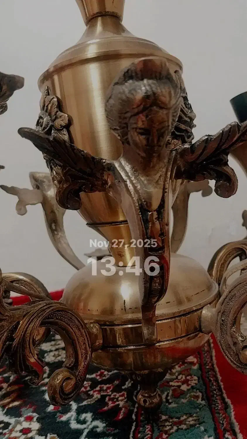 لوستر برنز خالص مدل فرشته|لوستر و چراغ آویز|تبریز, |دیوار