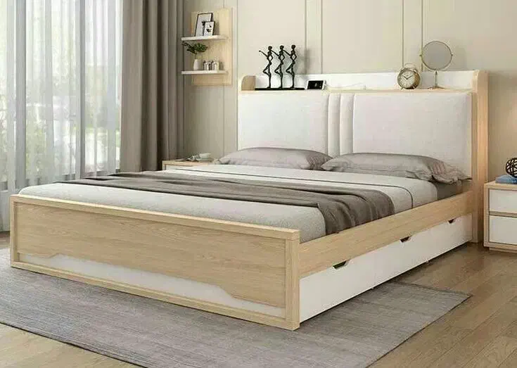 تخت دو نفره با باکس سه کشو مدل T120|تخت و سرویس خواب|شاهینشهر, گزبرخوار|دیوار