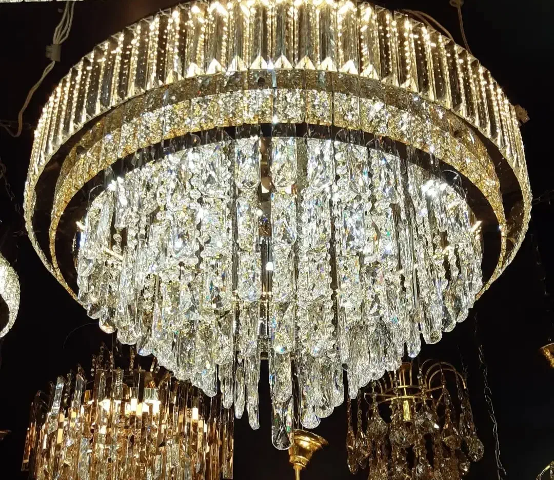 لوستر کریستالی ال ای دی قطر ۷۰ سانتی|لوستر و چراغ آویز|اصفهان, طامه|دیوار