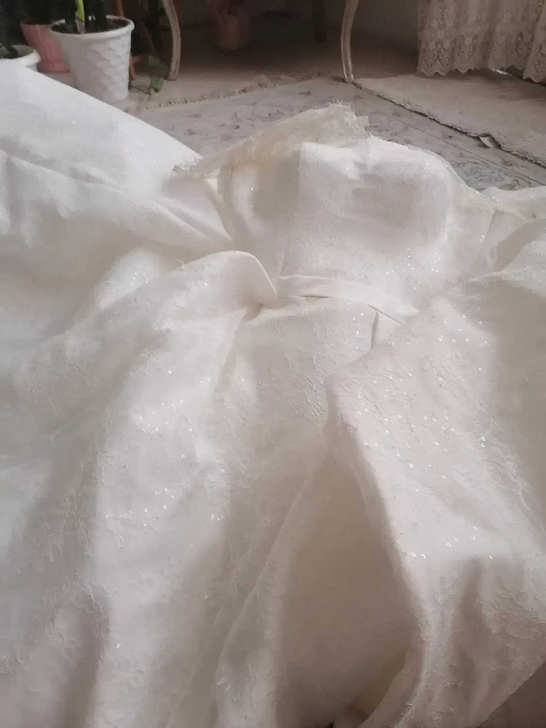 لباس عروس نامزدی یک بار استفاده شده کاملا سالم|لباس|فردیس, شهرک ارم|دیوار