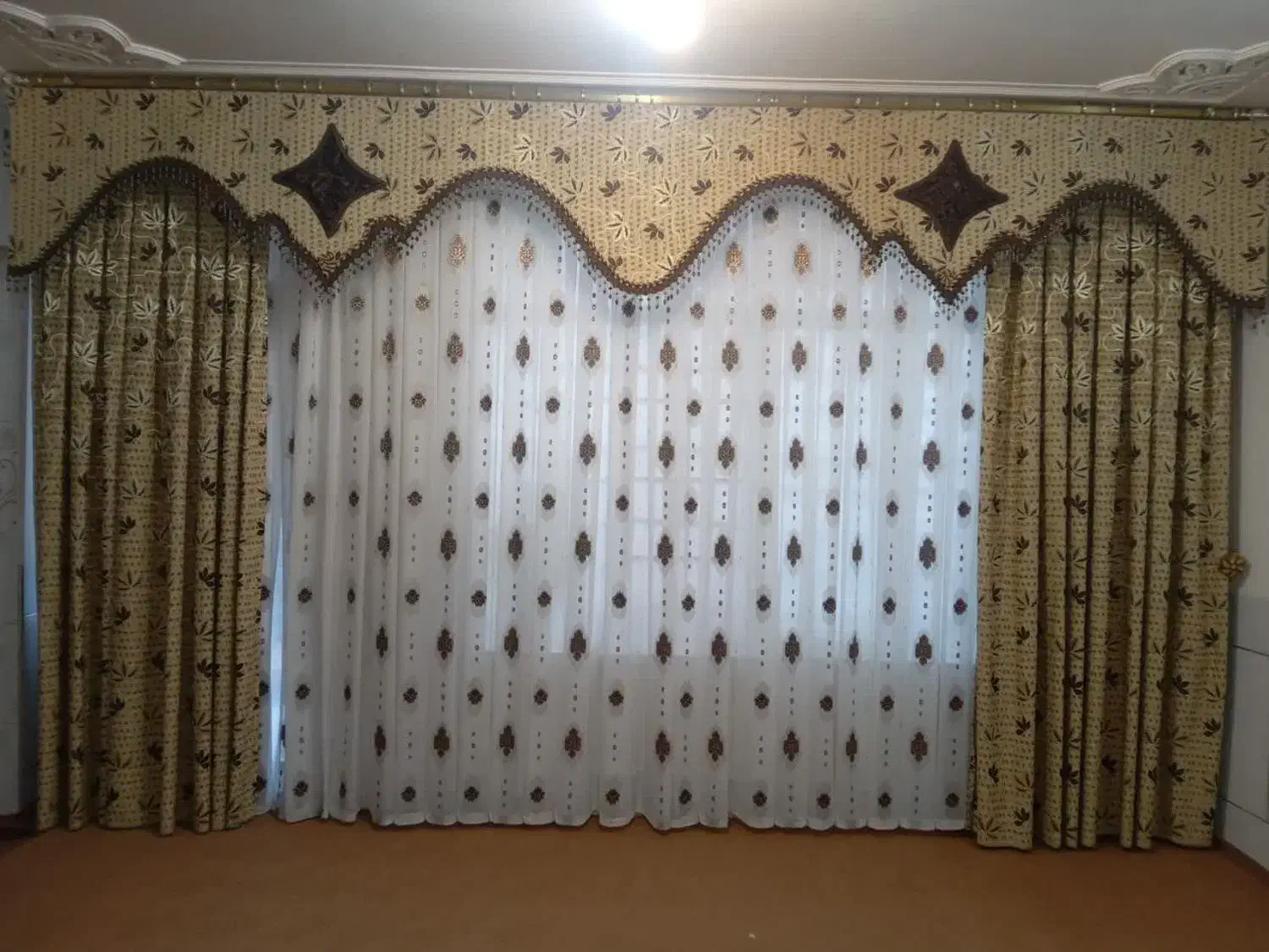 پرده هال وآشپزخانه|پرده، رانر، رومیزی|لنجان, |دیوار