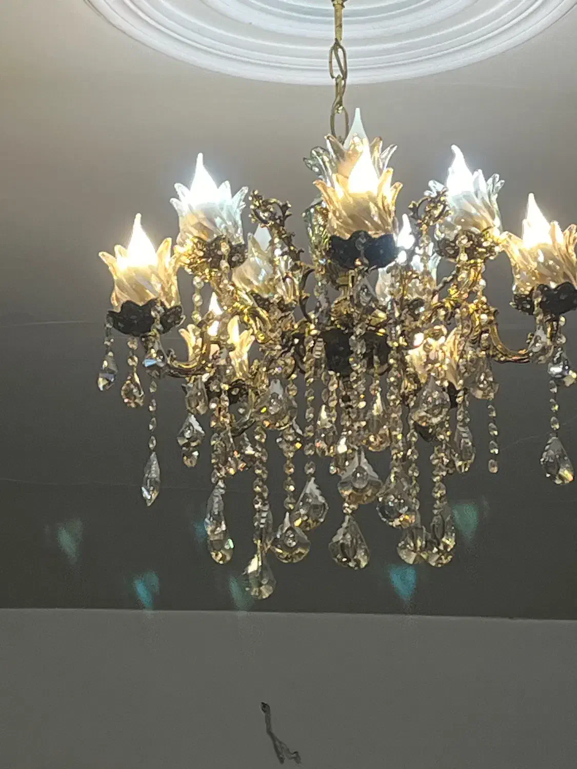 لوستر برنز|لوستر و چراغ آویز|ساوه, |دیوار