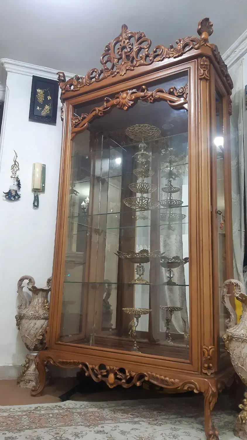 بوفه تمام چوب پرکار|بوفه، ویترین، کنسول|تبریز, |دیوار