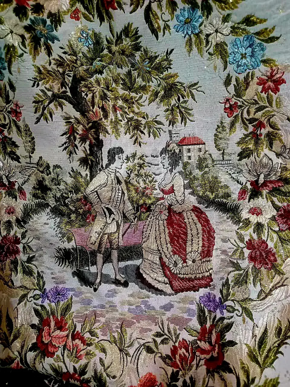 پارچه ابریشم لیلی مجنون قدیمی خارجی زری دوزی|صنایع دستی و سایر لوازم تزئینی|تهران, والفجر|دیوار