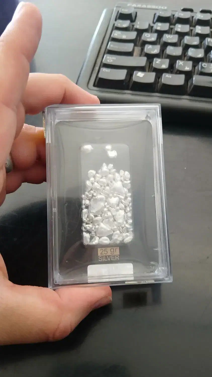 ساچمه نقره سویسی ۲۵ گرمی با پلمپ و هولوگرام|زیورآلات و اکسسوری|مشهد, سجاد شهر|دیوار