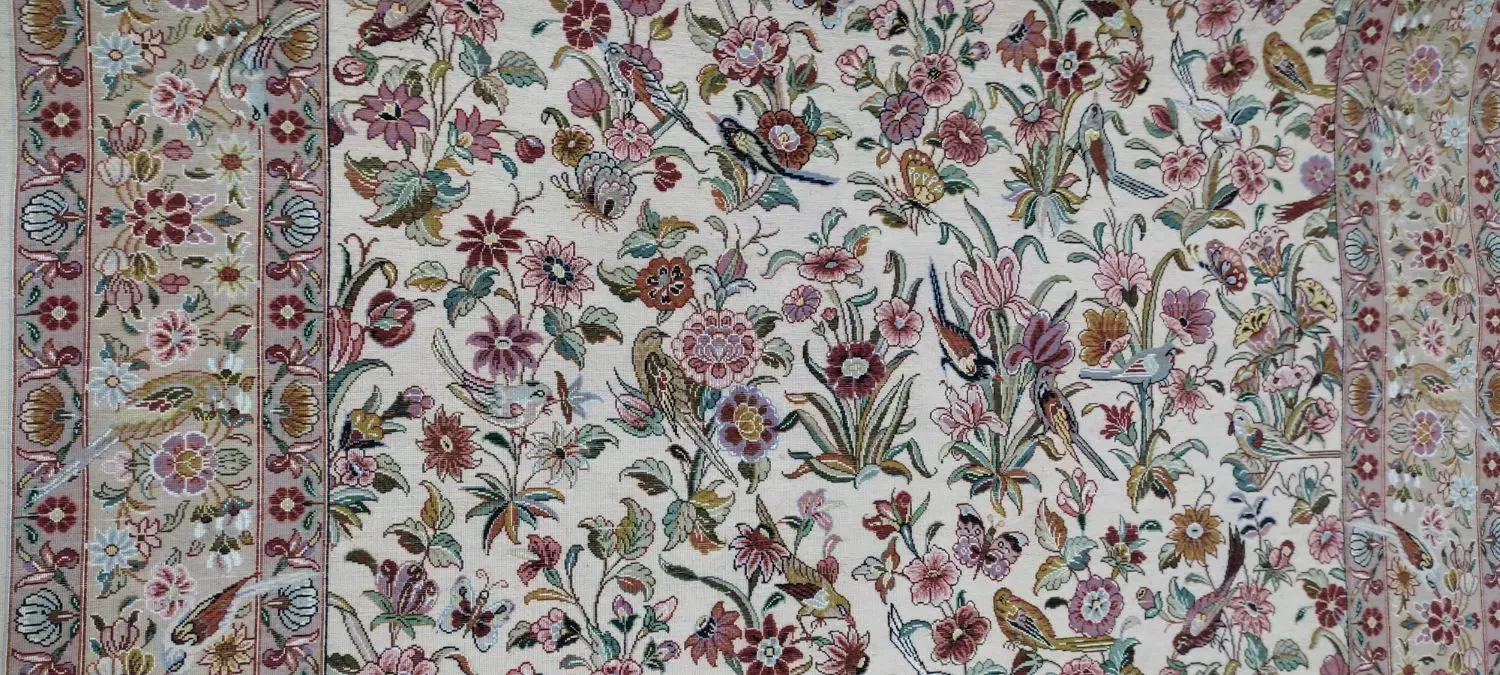 فرش دستباف کرک و ابریشم|فرش|اصفهان, شمس آباد|دیوار