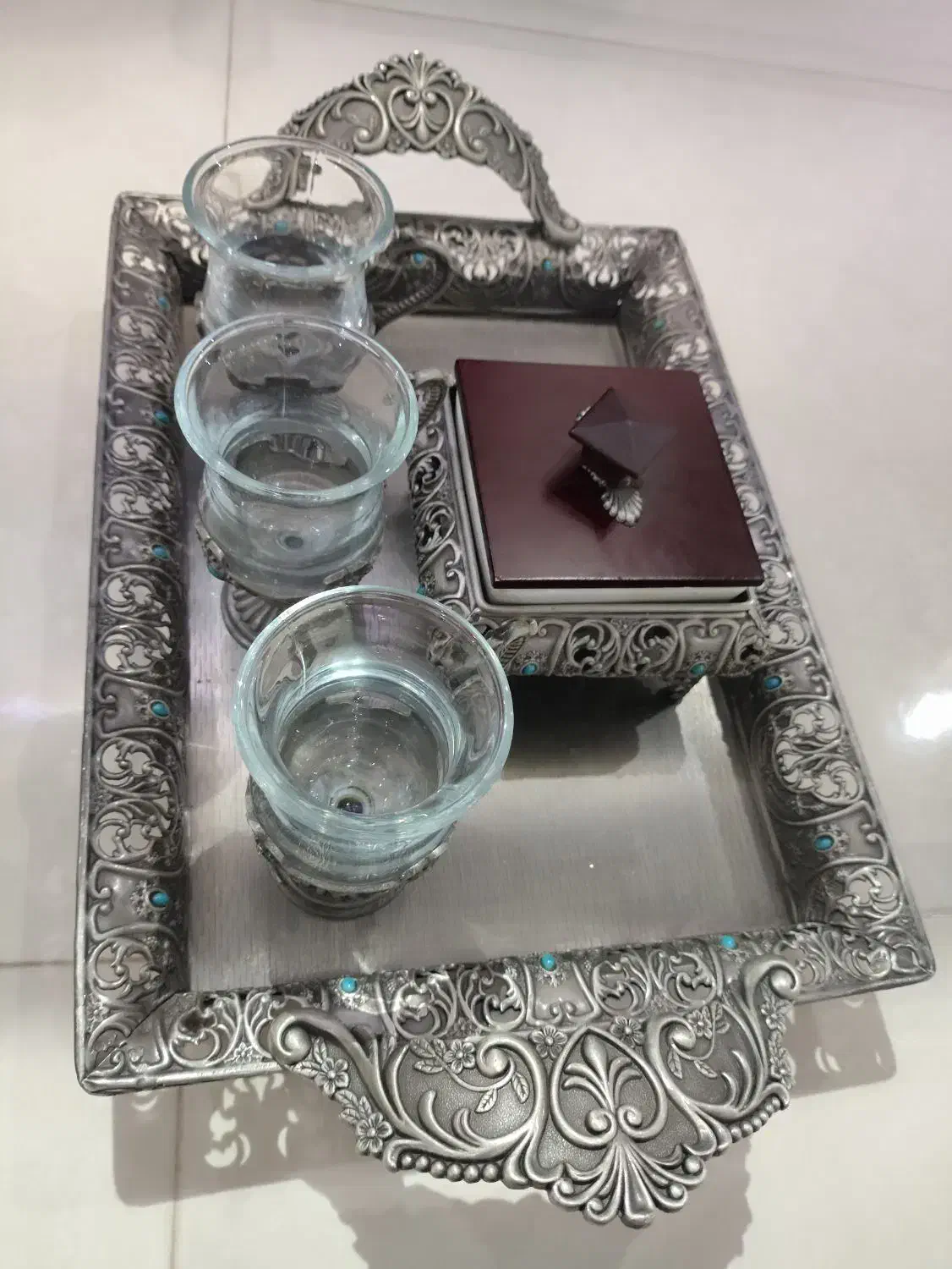 سینی چای سیلور|ظروف سرو و پذیرایی|اراک, |دیوار