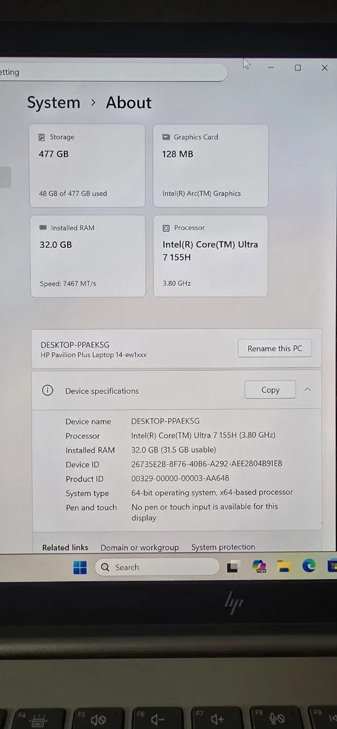 HP AI نسل ۱۵ ultra7 ram 32 poly studio|رایانه همراه|تهران, شهرک غرب|دیوار