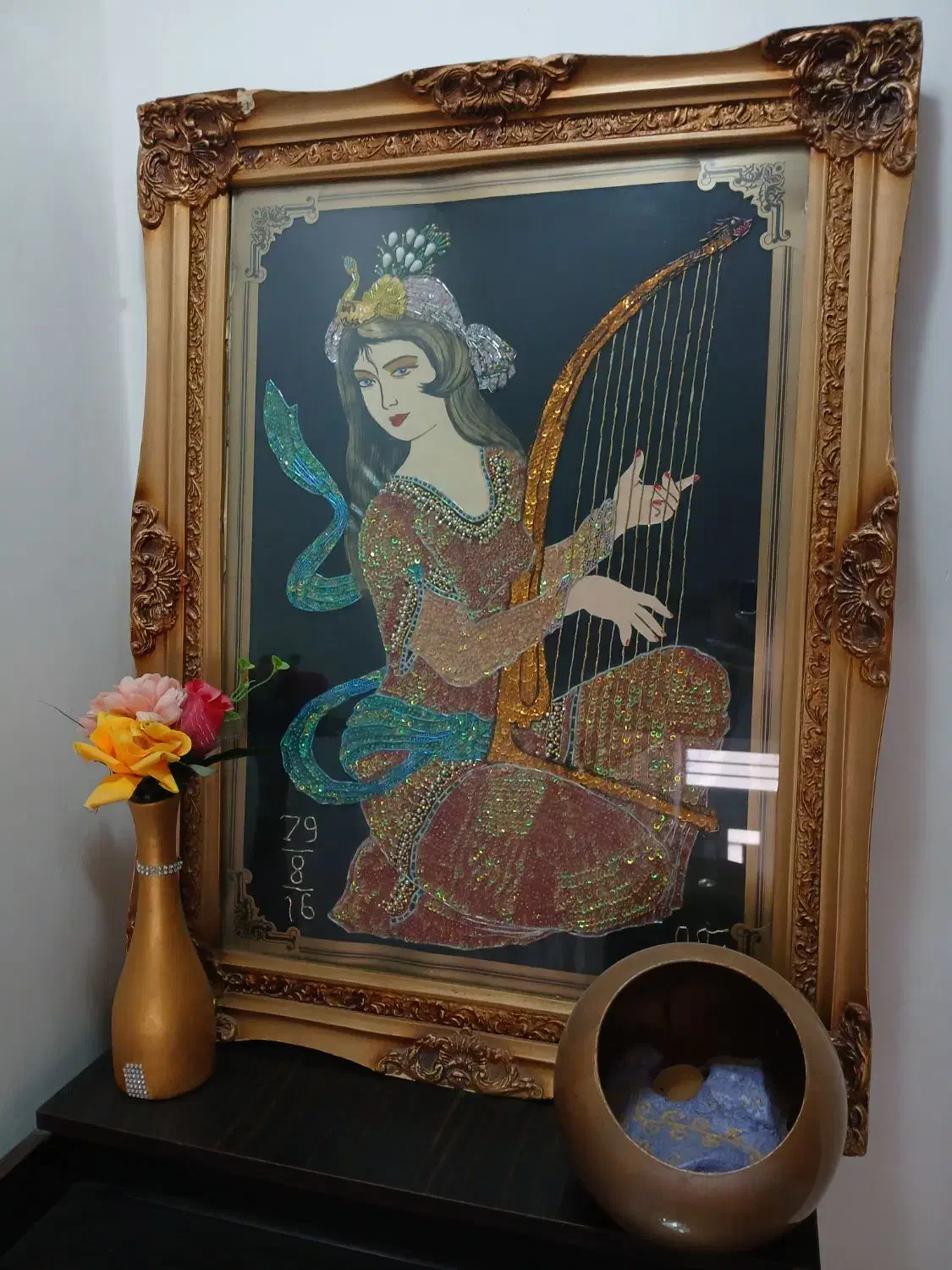 تابلو پولک دوزی|تابلو، نقاشی، عکس|قروه, |دیوار