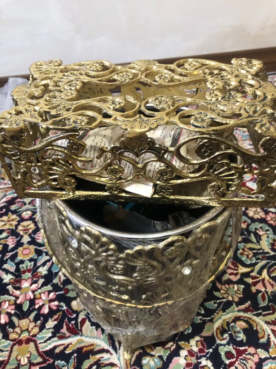 دو عدد ست سطل اشغال و جادستمال کاغذی وگلدان|صنایع دستی و سایر لوازم تزئینی|تهران, وصفنارد|دیوار