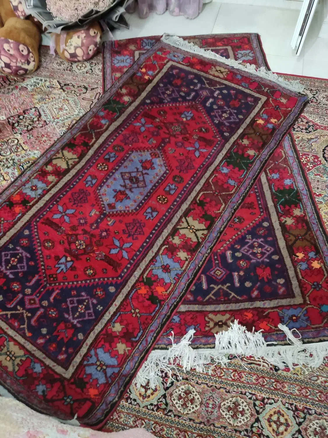 فرش دست بافت دو عدد سالم سالم|فرش|ابهر, |دیوار