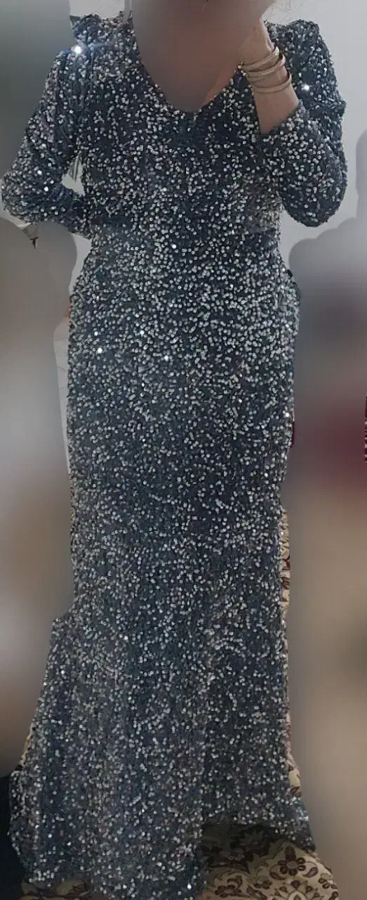 پیراهن مجلسی تمام پولکی|لباس|چهاردانگه (تهران), |دیوار