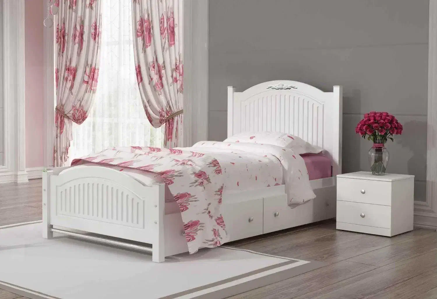 تخت یک نفره چوبی مدل ساینا|تخت و سرویس خواب|خمین, |دیوار