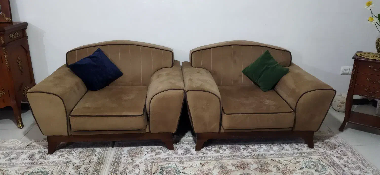 مبل راحتی سفارشی سازی پارچه ترک ۵ نفره|مبلمان خانگی و میز عسلی|هشتگرد, شهرک ایران خودرو|دیوار