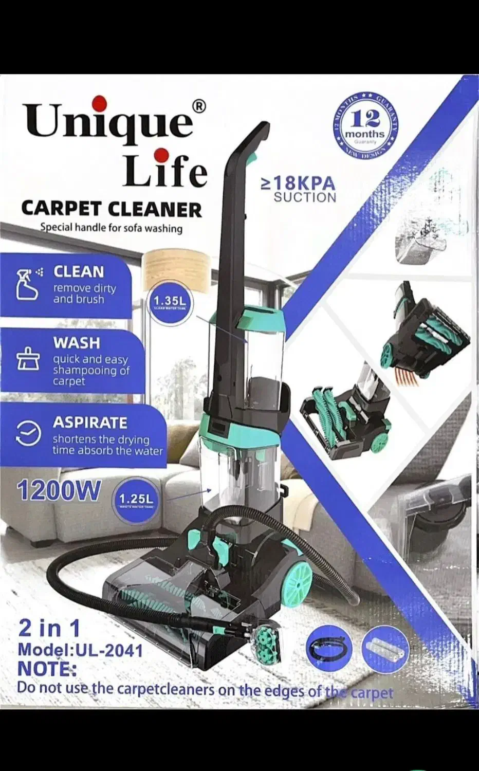 مبل شوی و فرش شوی اب وخاک یونیک لایف مدلUL2041 اصل|جاروبرقی، جارو شارژی، بخارشو|تهران, سلسبیل شمالی|دیوار