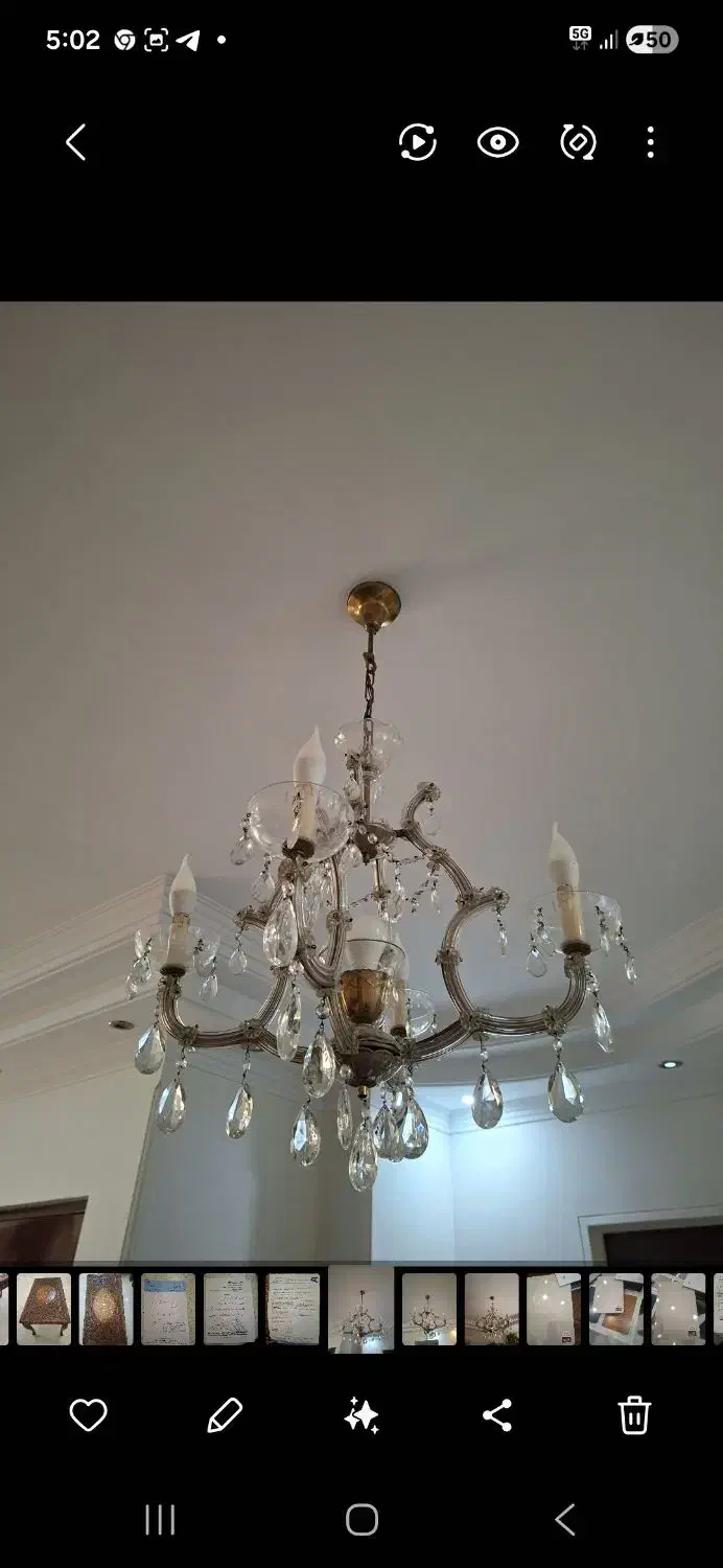 لوستر کریستال کلاسیک|لوستر و چراغ آویز|تهران, تهرانپارس غربی|دیوار