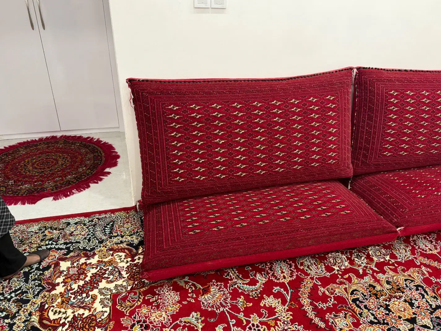 دوجفت پشتی دست بافت ترکمن|پشتی|مشهد, دانشجو|دیوار