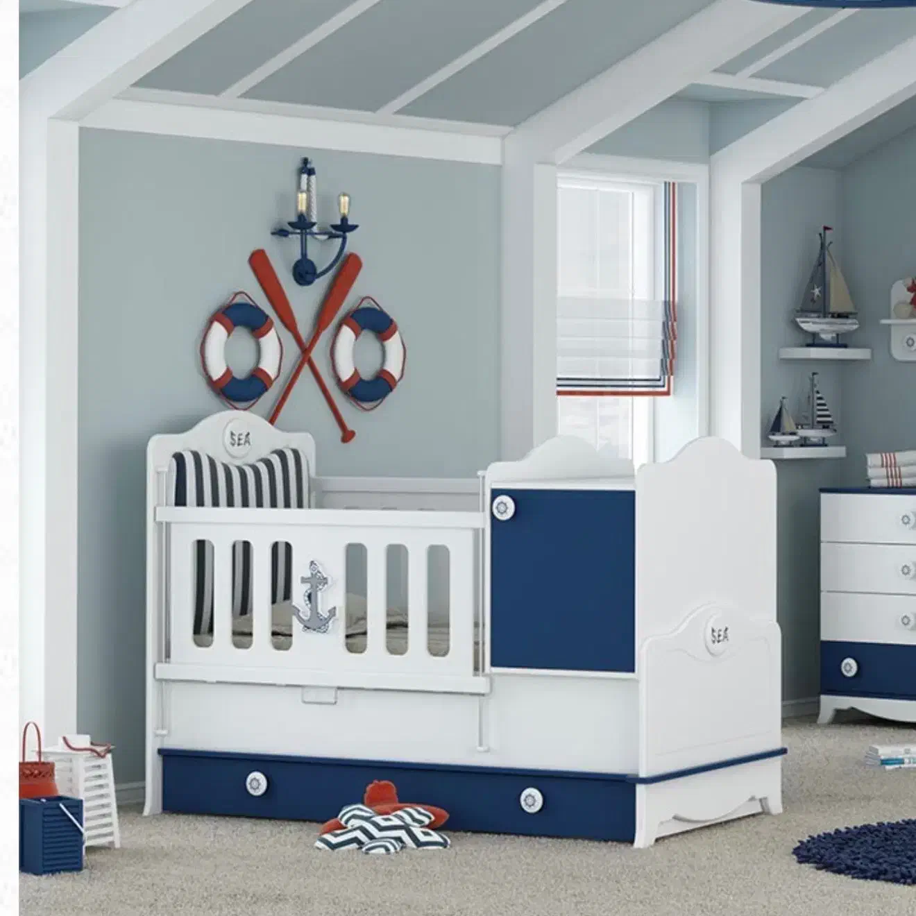 سرویس کودک و نوزاد ملوانی|تخت و سرویس خواب|تهران, مرزداران|دیوار