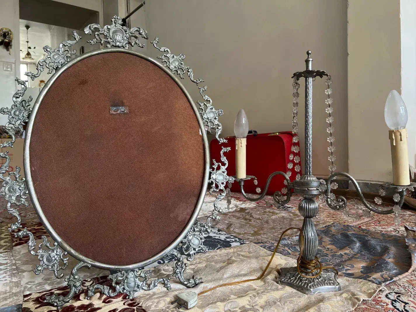 اینه شمعدان خیلی قدیمی|آینه|تهران, پرستار|دیوار