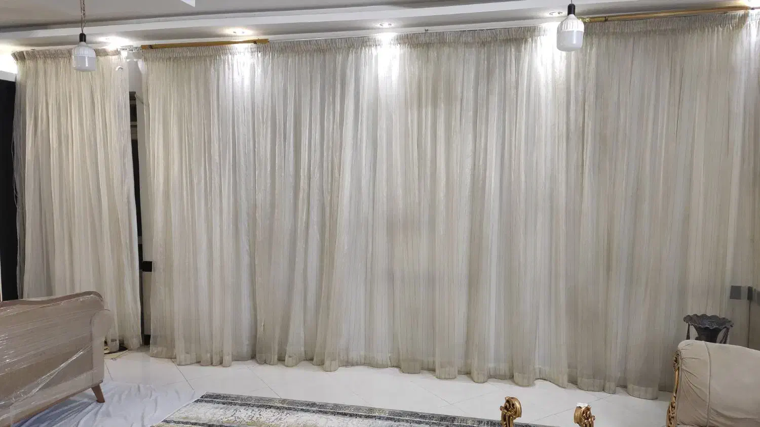 پرده حریر و آستر|پرده، رانر، رومیزی|مشهد, چهارچشمه|دیوار