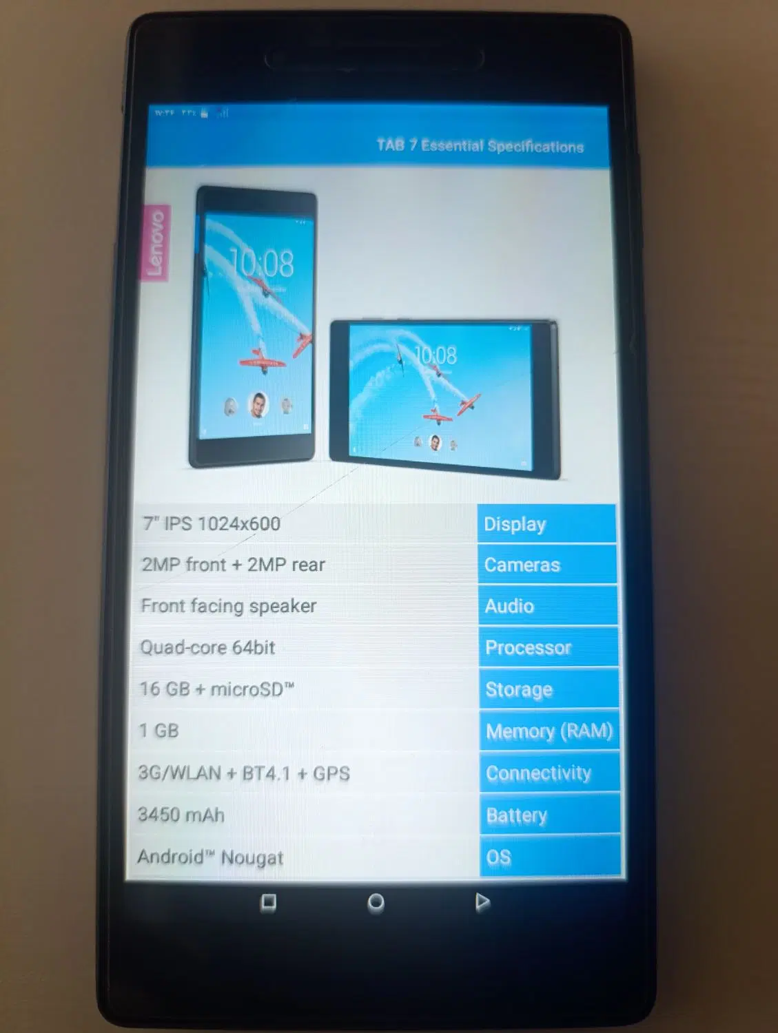 تبلت لنوو Tab 7 Essential زیر قیمت|تبلت|تبریز, |دیوار