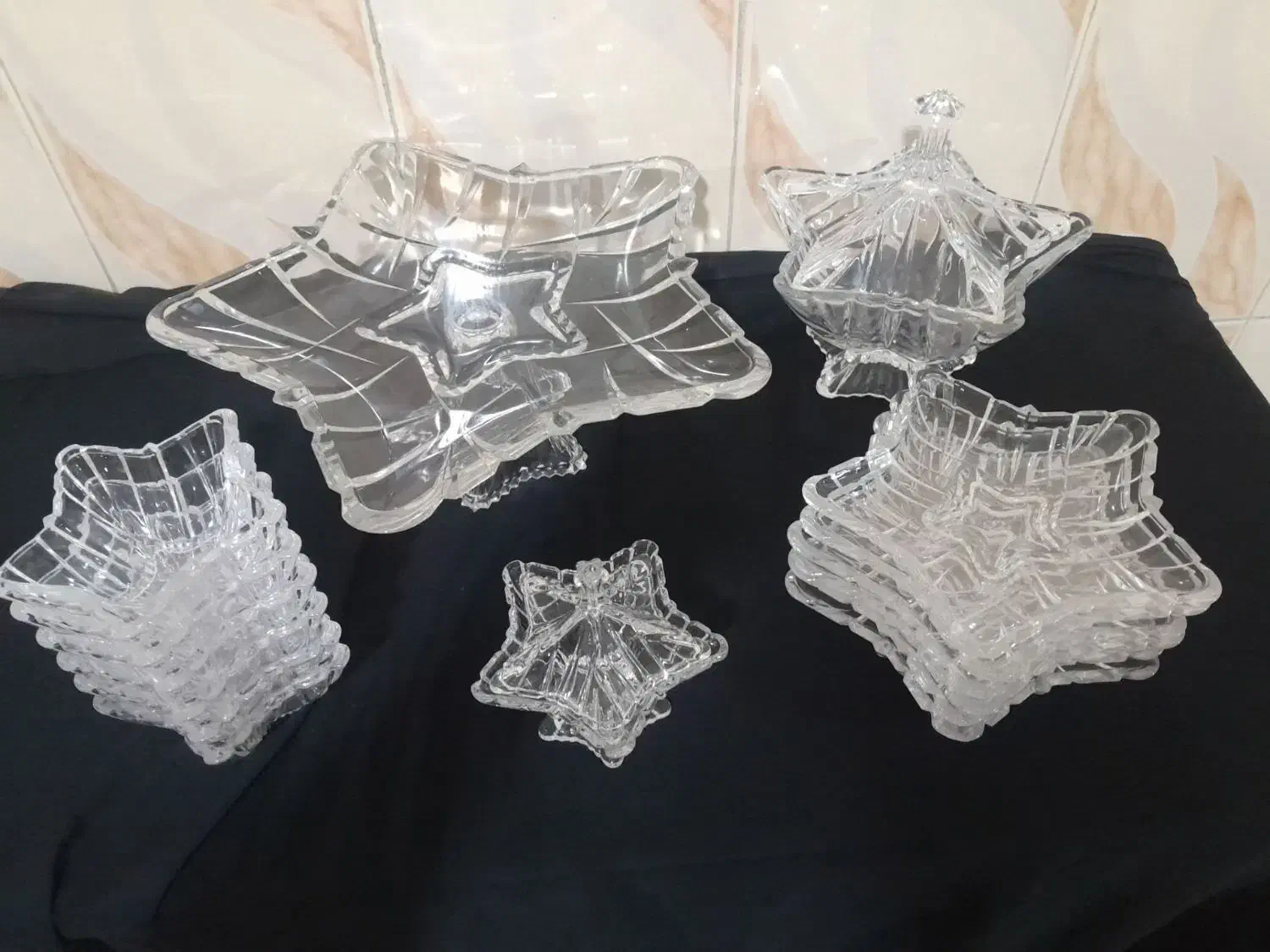 بلور ژاپنی اصل|ظروف سرو و پذیرایی|محمدیه-قزوین, |دیوار