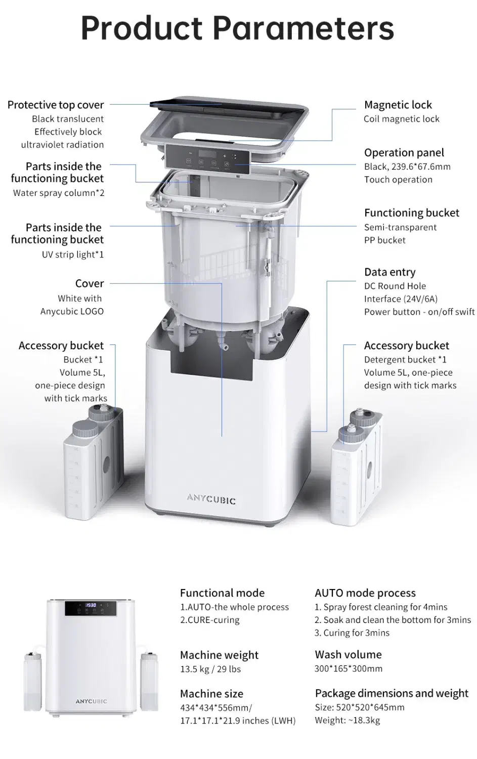 دستگاه شستشو و پخت رزینی Anycubic Wash & Cure Max|ماشین‌آلات صنعتی|مشهد, ولیعصر (شهرک غرب)|دیوار