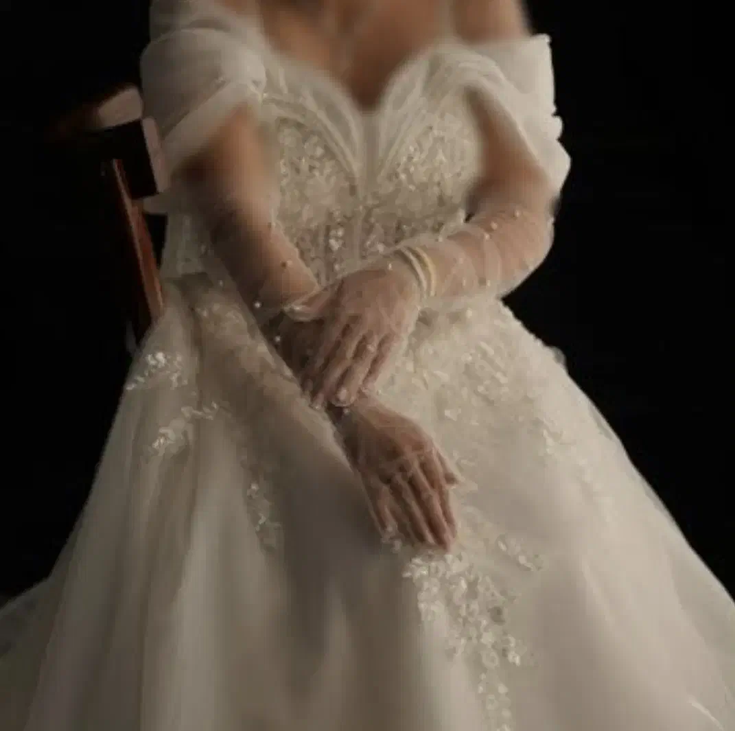 لباس عروس شاین دار به همراه تاج و دستکش|لباس|لنگرود, |دیوار