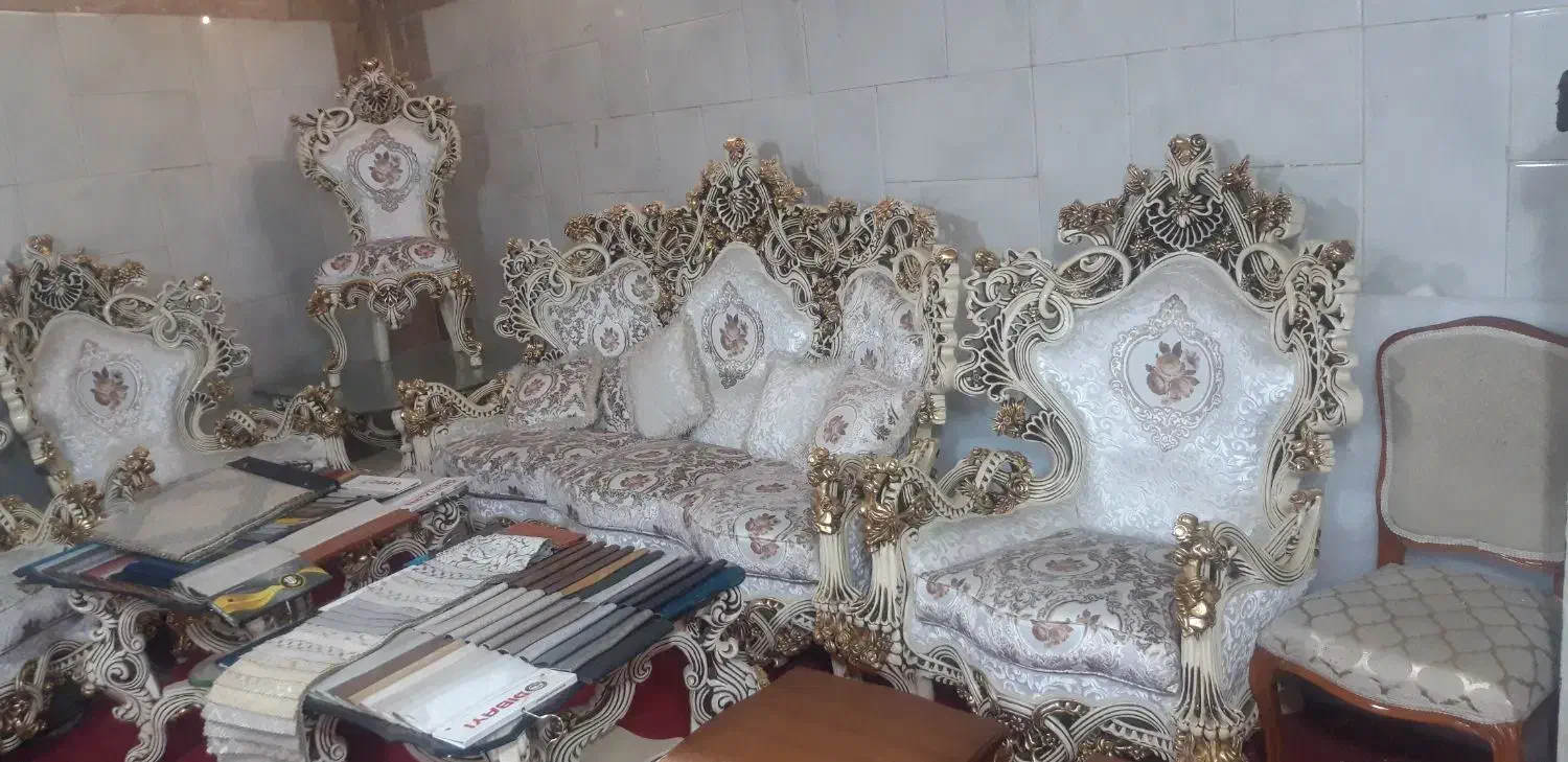 مبل سلطنتی ۹ نفره|مبلمان خانگی و میز عسلی|تهران, یافت آباد جنوبی|دیوار