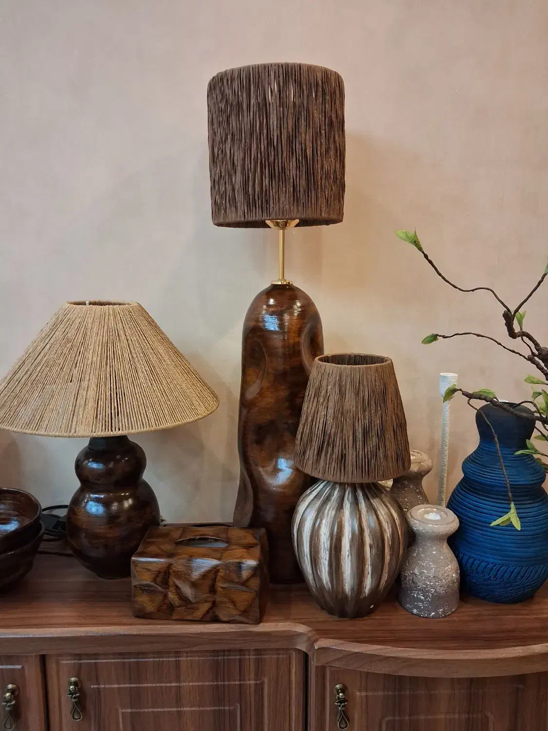 فروش آباژور کنار سالنی و رومیزی نو|چراغ خواب و آباژور|رشت, رشتیان|دیوار