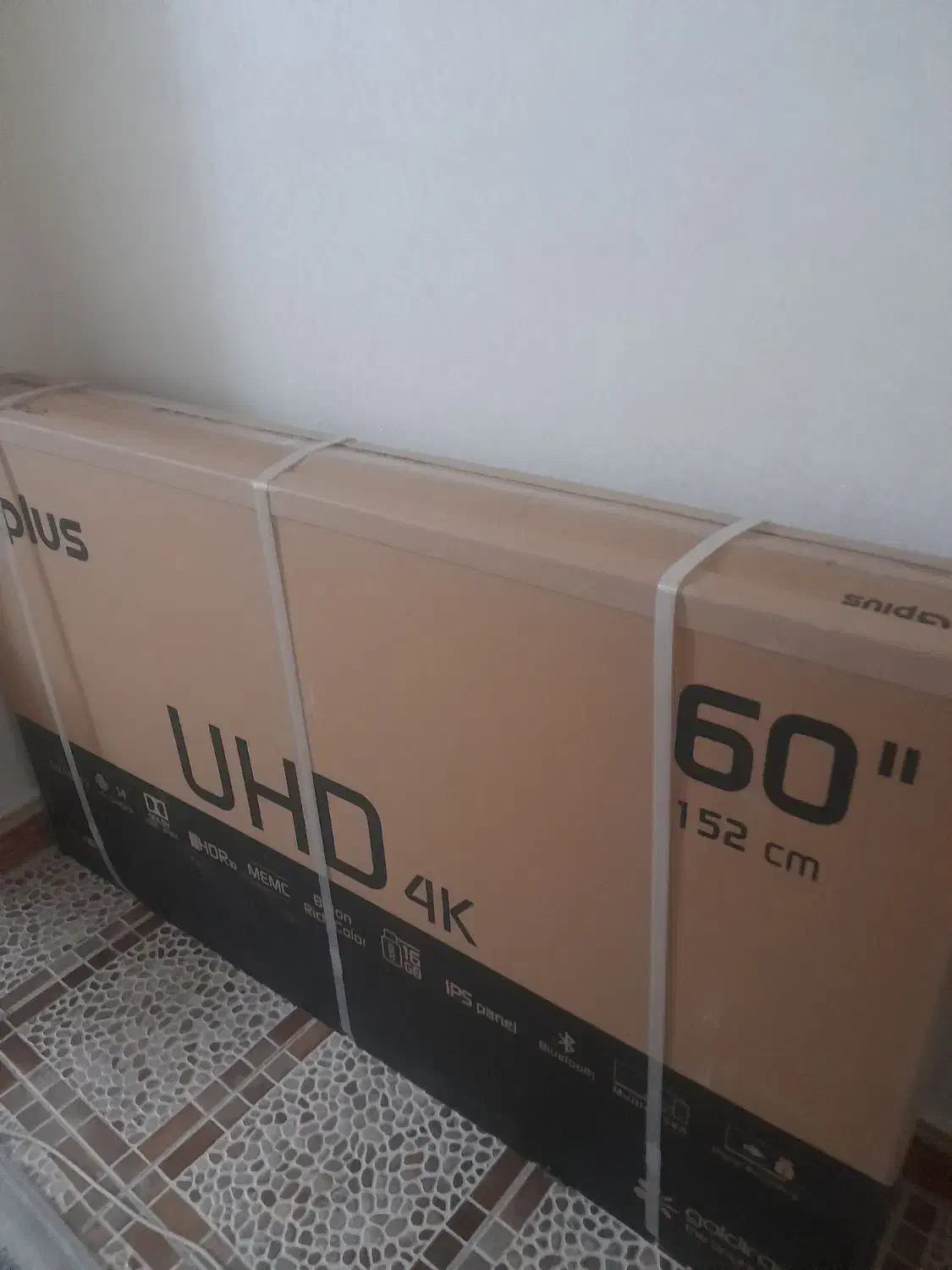 تلویزیون۶۰اینچ  جی پلاس اکبند با ضمانت گلدیران|تلویزیون و پروژکتور|محمدشهر, سیدآباد|دیوار