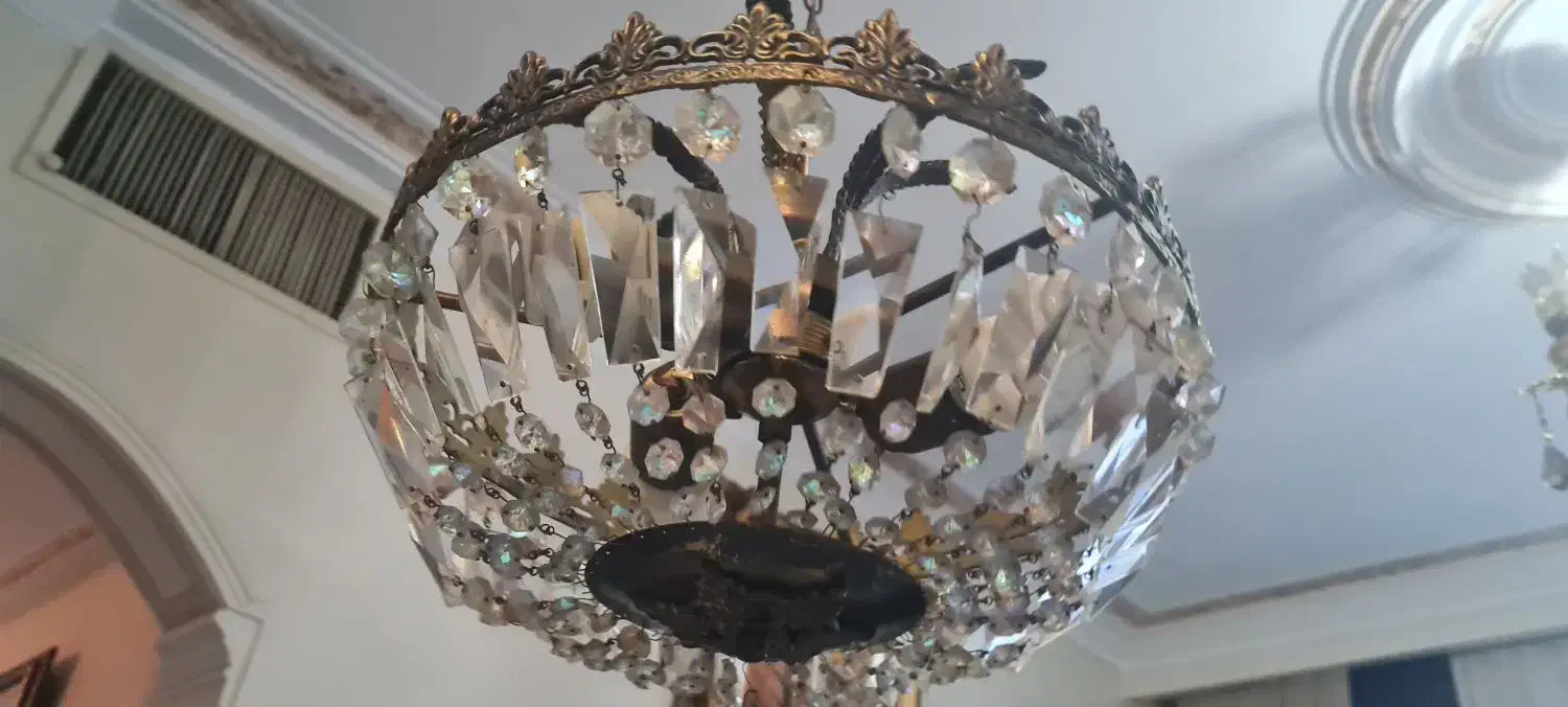 لوستر برنز قدیمی|لوستر و چراغ آویز|تهران, شهرک مخابرات|دیوار