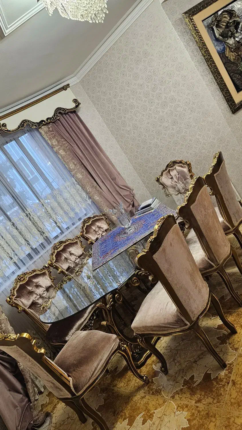 ست مبلمان استیل با روکش ورق طلا|مبلمان خانگی و میز عسلی|چالوس, |دیوار