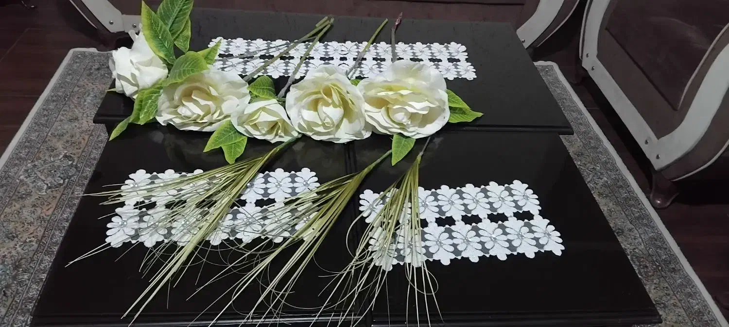 ۵شاخه گل رز بزرگ سالم|گل مصنوعی|ارومیه, |دیوار