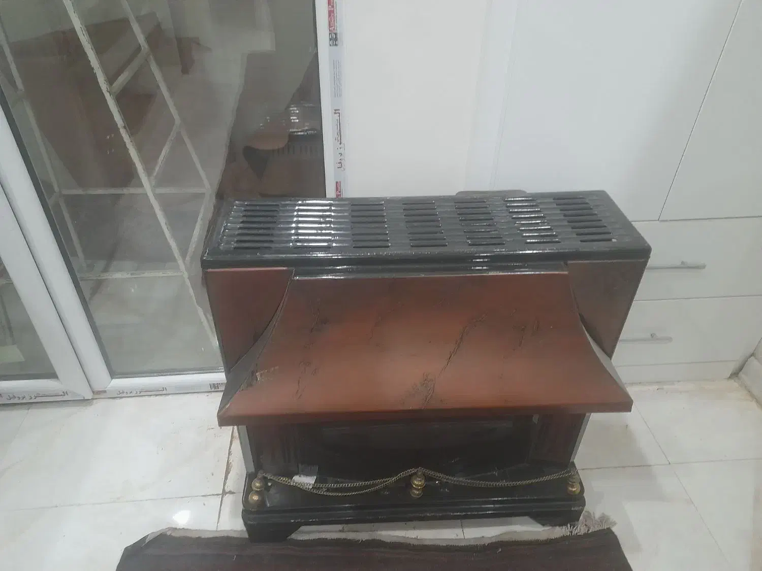 بخاری طرح شومینه|بخاری، هیتر، شومینه|قزوین, |دیوار