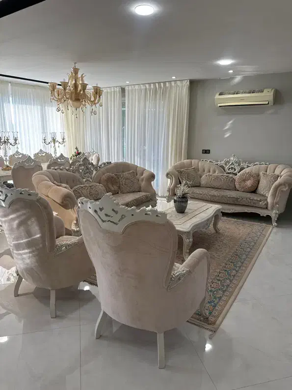 مبلمان نیمه سلطنتی و نهار خوری ۸ نفره بسیار شیک|مبلمان خانگی و میز عسلی|ساری, |دیوار