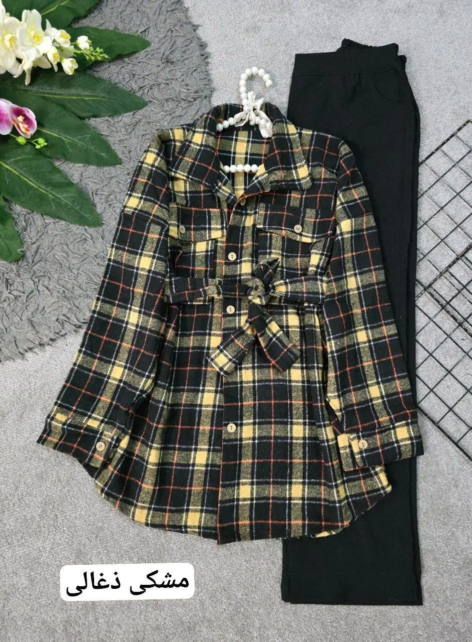 چهارخونه پشمی ژاکلین|لباس|انزل, |دیوار