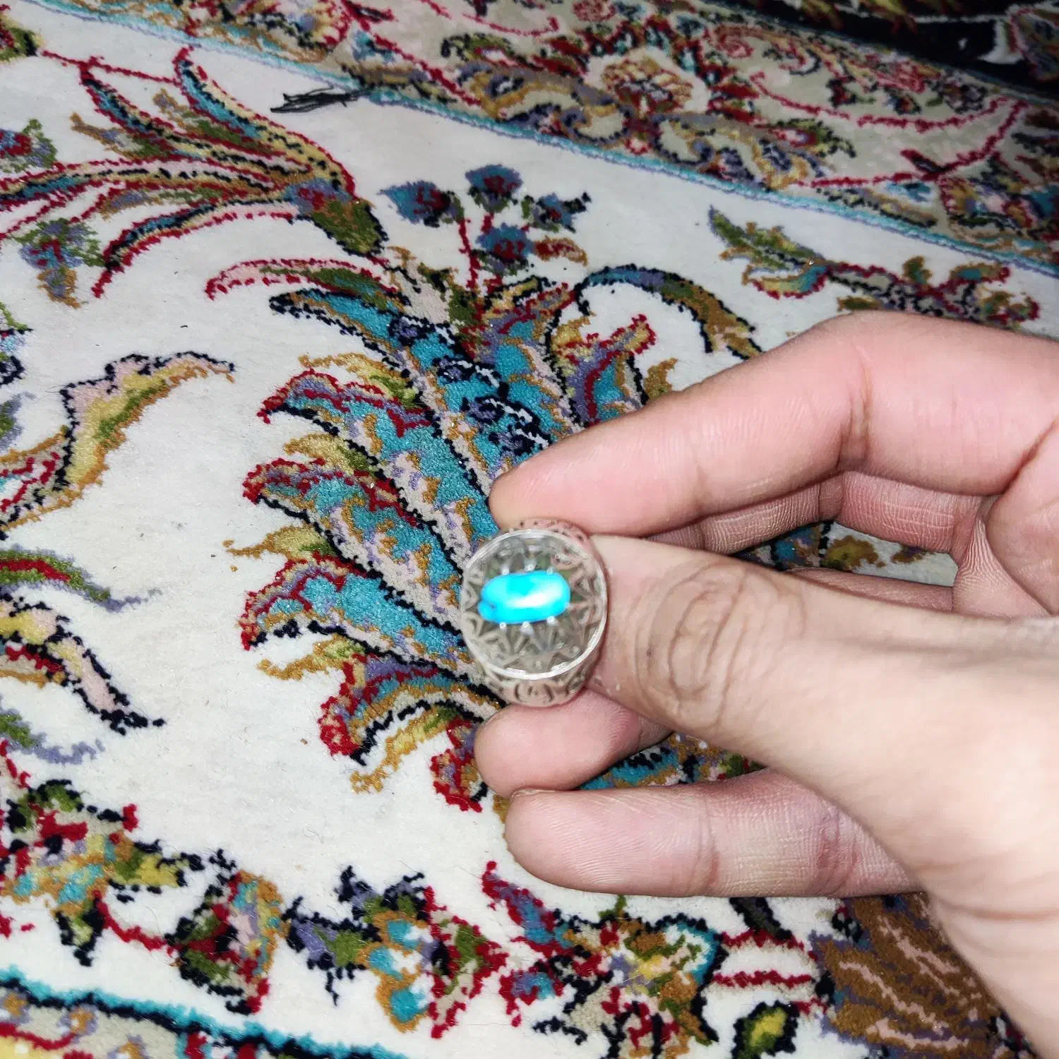 انگشتر فیروزه اصل با چوب نقره اصل|جواهرات|قرچک, مهدیه|دیوار