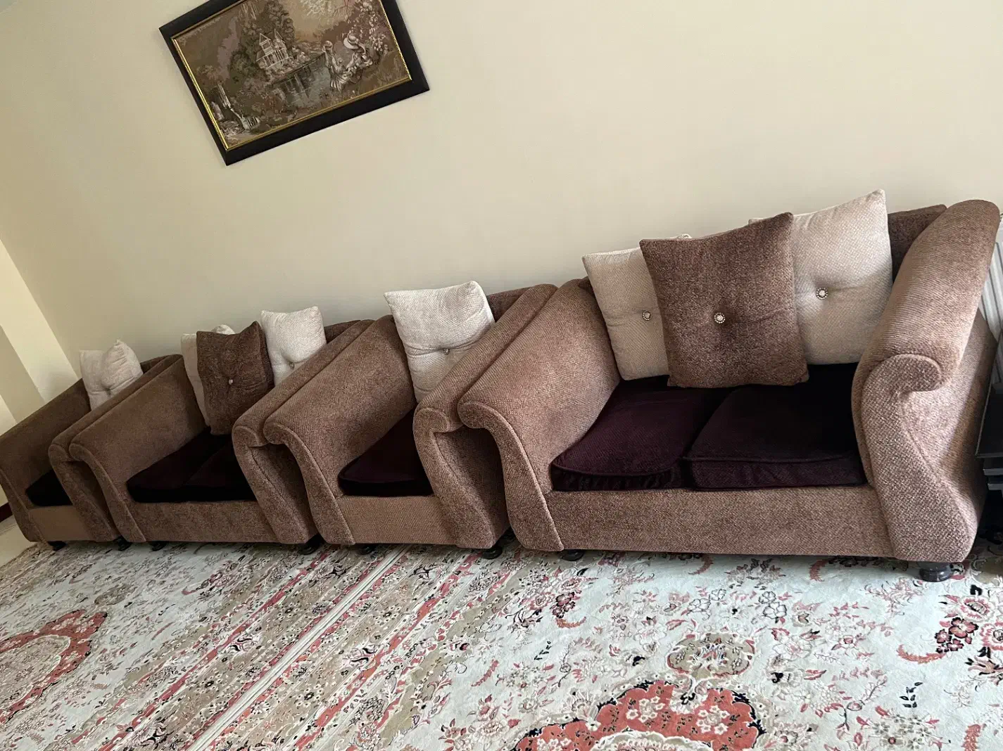 مبلمان شش نفره|مبلمان خانگی و میز عسلی|تهران, بوستان چیتگر|دیوار