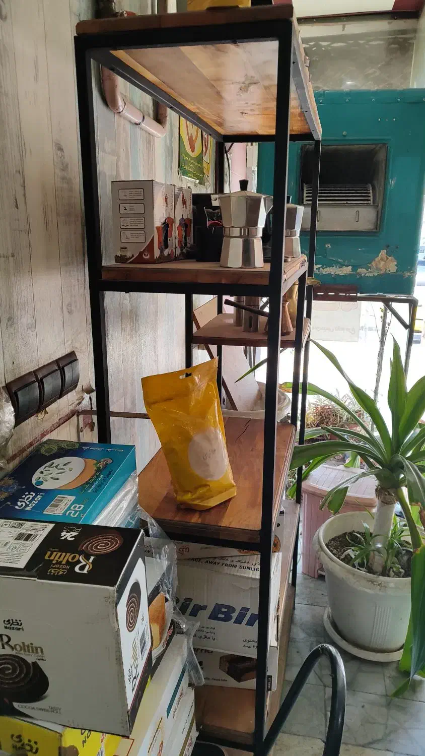 استند چوبی فلزی|کتابخانه، شلف، قفسه‌های دیواری|کرمان, |دیوار