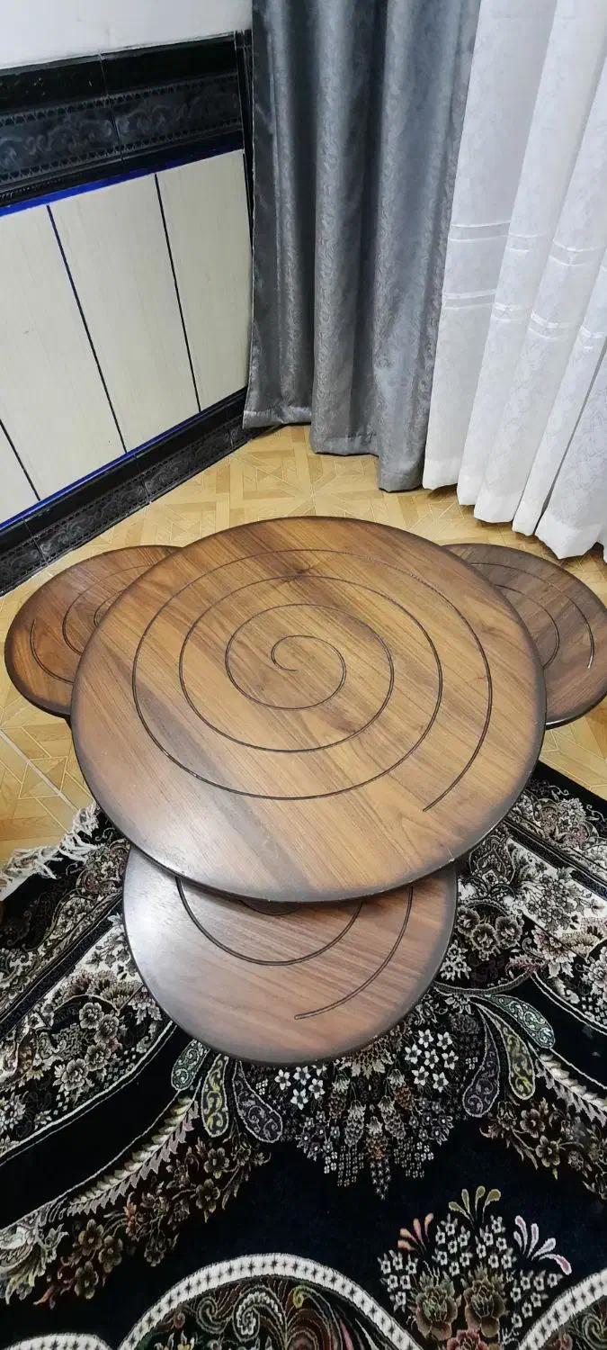 میز تلویزیون،میز عسلی جلو مبلی گرد|مبلمان خانگی و میز عسلی|زاهدان, |دیوار