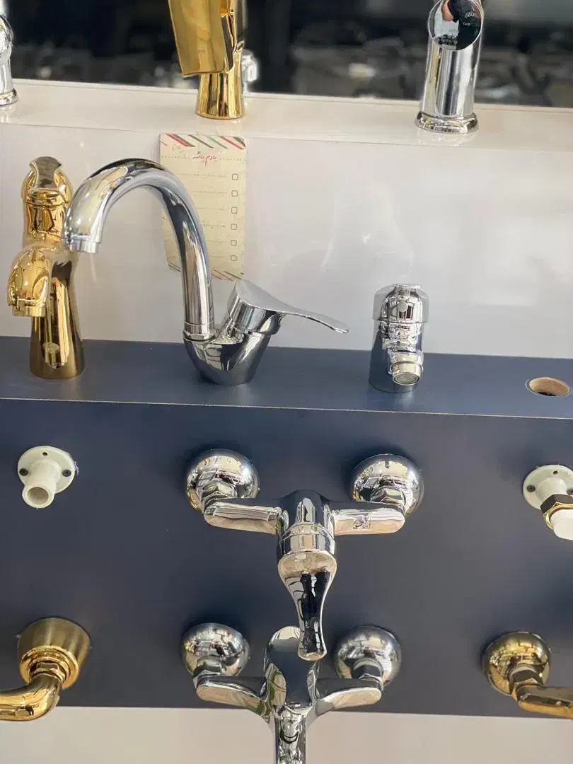 ست شیرالات با کلیه لوازم نصب استیل برنجی|لوازم سرویس بهداشتی|شیراز, جوادیه|دیوار