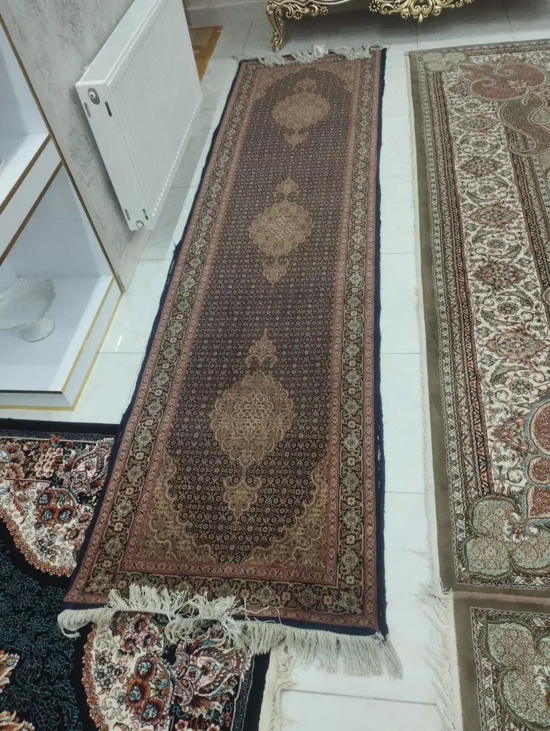 فرش کناره طبیعی اصل ریز ماهی 40 رج|فرش|اردبیل, |دیوار