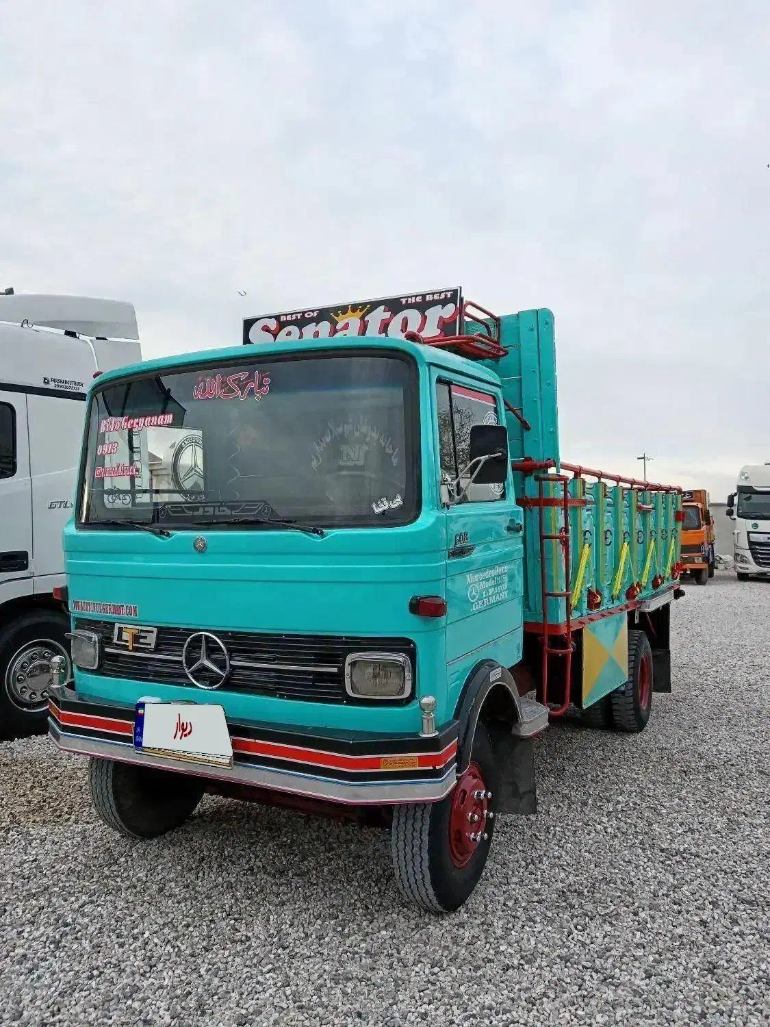 بنز خاور 608 مدل 57 استثنایی فیروزه ای|خودرو سنگین|تیران, |دیوار